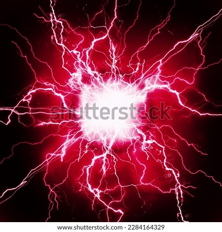 Plasma pure energy and power of red electrical electricity