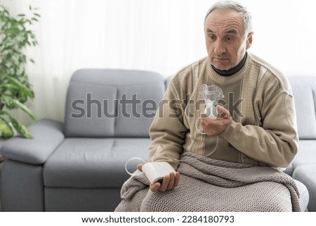 Copd, Medical Fibrosis Or Asthma Sick Patient. Royalty-Free Stock Photo #2284180793