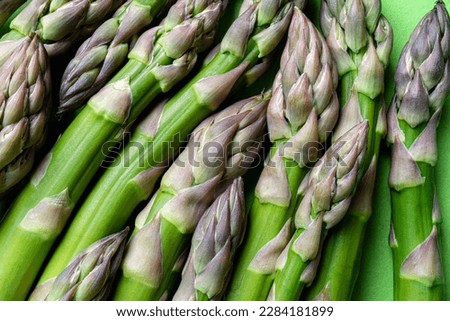 Asparagus. Fresh green asparagus background. Healthy food concept. Vegan healthy food. Asparagus pattern. Top view copy space
 Royalty-Free Stock Photo #2284181899