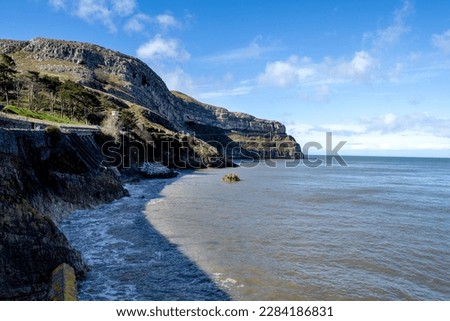Great Orme north Wales coast line and Marine drive toll road Royalty-Free Stock Photo #2284186831