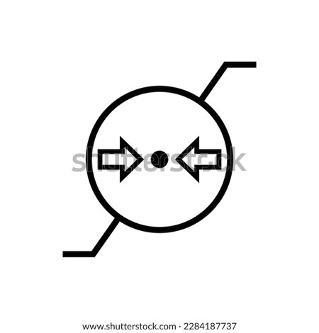 Atmospheric pressure limitation sign icon isolated on white background. Graphical symbol modern, simple, vector, icon for website design, mobile app, ui. Vector Illustration Royalty-Free Stock Photo #2284187737