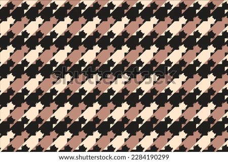 cat and funny houndstooth pattern vector in colorful Seamless cat tooth graphic vector for dress, jacket, skirt, and other fashion textile prints.