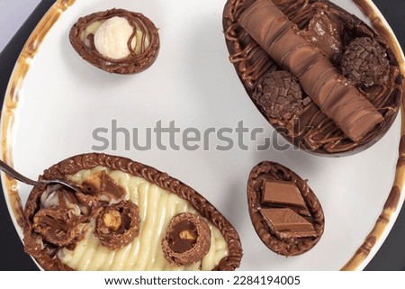photo of plate with easter eggs
