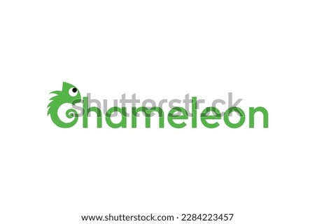 chameleon vector stock logo design unique creative concept template