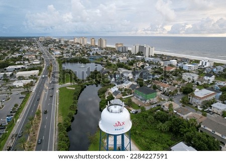 Aerial Views over Jacksonville Beach, Florida