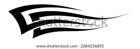 Abstract race car body side sticker sports car abstract tribal tattoo decoration. Eps 10 vector art image illustration. Side strip decal for car, auto, truck, boat, suv, motorcycle.