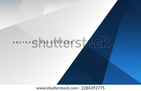 White and blue modern abstract background. Dark blue and white abstract banner with geometric shapes. Vector illustration