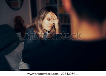 
Sad Unhappy Woman Breaking up with Her Partner After Discussing. Depressed girlfriend fighting with her boyfriend at home deciding to split up
 Royalty-Free Stock Photo #2284305911