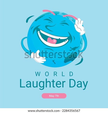 world laughter day poster template vector stock Royalty-Free Stock Photo #2284356567