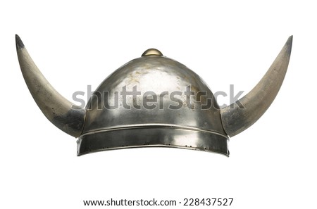 viking hat with big horns Royalty-Free Stock Photo #228437527