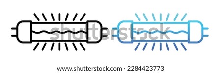 UV or UVC light Icon collection. ultraviolet light lamp for disinfect, disinfection, sterilizer, and rays. icon set in blue and black color. Suitable for sterilization - Stock vector Royalty-Free Stock Photo #2284423773