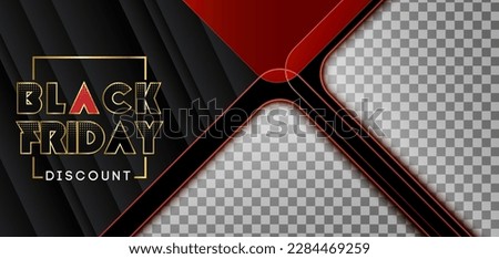 Template banner and cover ads, can use for social media, template sale with black and red color, file with layered and eps 10.