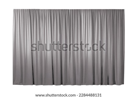 Beautiful elegant window curtains isolated on white Royalty-Free Stock Photo #2284488131