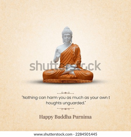 Buddha Purnima, Buddha statue meditation  Royalty-Free Stock Photo #2284501445