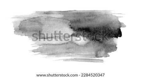 Black abstract background in watercolor