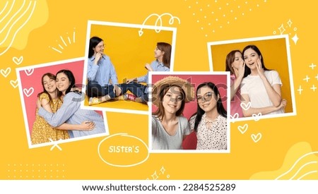 Image for concept of Happy Sisters day Royalty-Free Stock Photo #2284525289