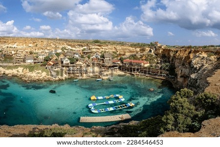 Landscape with Anchor Bay, Malta contry