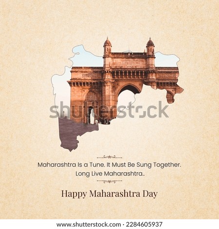 Happy maharashtra and labour day, 1st May Royalty-Free Stock Photo #2284605937
