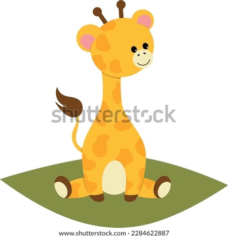Cute giraffe sitting in the jungle
