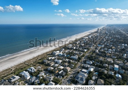 Mid Day Aerial Views from over Jacksonville Beach, FL