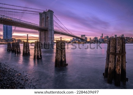 Brooklyn Bridge at Sunrise, Manhattan, New York