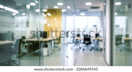 Abstract blurred office interior room