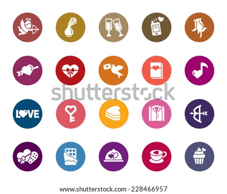 Valentines and Love Color Icons