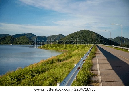 the Landscape and Nature at Pran Buri Dam or Mae Nam Pran Buri near the Town of Pranburi near the City of Hua Hin in the Province of Prachuap Khiri Khan in Thailand,  Thailand, Hua Hin, December, 2022 Royalty-Free Stock Photo #2284718933