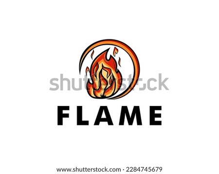 Fire Flame Logo design vector template, Creative Bonfire Logotype Fire Logo concept icon.