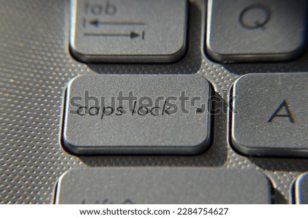 caps lock key on computer keyboard