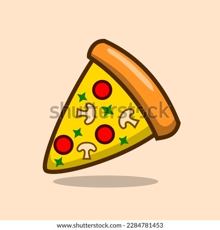 delicious pizza illustration design for logo.