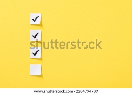 concept that expresses a checklist using post-it Royalty-Free Stock Photo #2284794789
