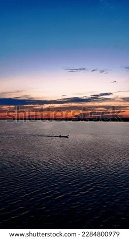 Pictures of the sunset in Sobradinho Lake, formed by the waters of the São Francisco River, near the city of Remanso, in the state of Bahia, Brazil.
