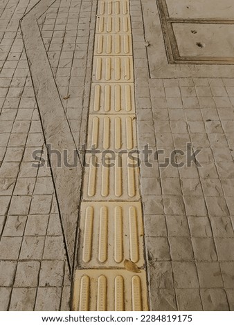  Blind guide Tactile paving sidewalk, guide for disability and blind people