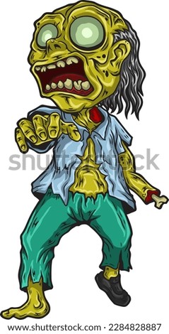 Cartoon Character Zombies Vector clip art Illustration