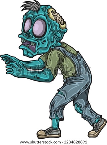 Cartoon Character Zombies Vector clip art Illustration