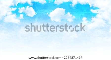 Sky cloud watercolor summer background