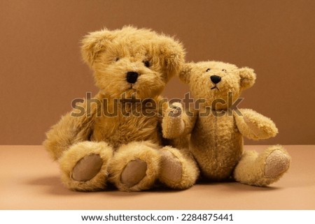 plush toys. plushie doll. plush stuffed puppet. plushie toy. soft toy. made from plush or soft cloth. filled soft material. softer and cuddlier. place for text, space for text, copy space, free space. Royalty-Free Stock Photo #2284875441