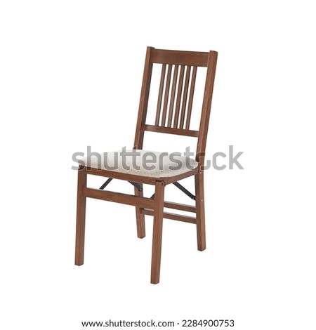 The folding chair isolated on the white background Royalty-Free Stock Photo #2284900753