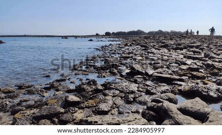 Beauty   natural picture .sea beach  stone picture