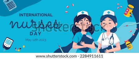 International nurse day background. Happy nurse day concept. Medical background. Healthcare medicine concept. Thank you for nurse. International Nurse's Day. vector illustration design. May 12. Royalty-Free Stock Photo #2284911611