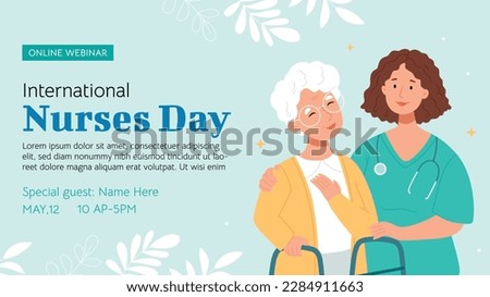 International nurse day background. Happy nurse day concept. Medical background. Healthcare medicine concept. Thank you for nurse. International Nurse's Day. vector illustration design. May 12. Royalty-Free Stock Photo #2284911663