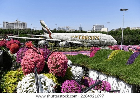 Dubai Miracle Garden in the daytime Royalty-Free Stock Photo #2284921697
