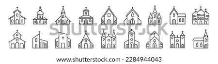 Church icon set. Religion icon set. Royalty-Free Stock Photo #2284944043