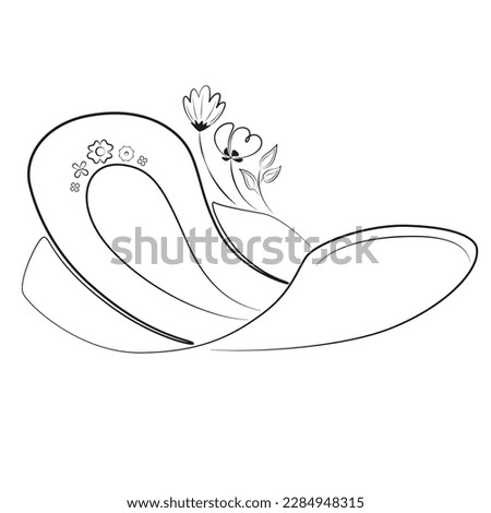 Continuous one line drawing of sanitary napkins. Sanitary pad icon. Woman sanitary napkin. Vector illustration on white background. Female menstruation. Woman menstrual health. Royalty-Free Stock Photo #2284948315