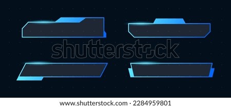 Futuristic lower third element. Stream overlay template. Royalty-Free Stock Photo #2284959801