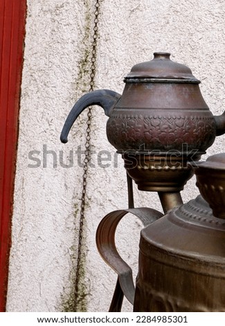 old antique teapot for Turkish tea
