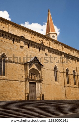 An imposing Gothic construction, begun at the end of the thirteenth century and continued with various interruptions until the beginning of the sixteenth century, the Cathedral dominates the city Royalty-Free Stock Photo #2285000141