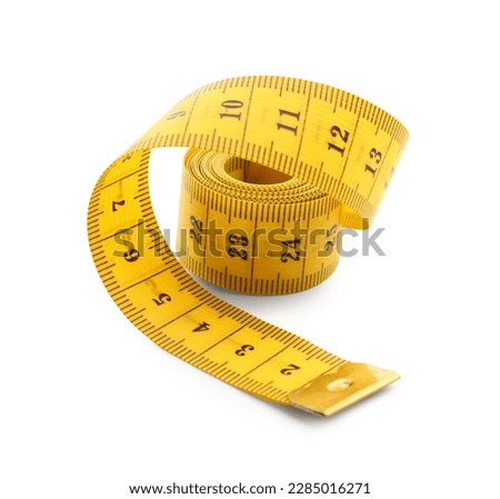 New measuring tape isolated on white background Royalty-Free Stock Photo #2285016271