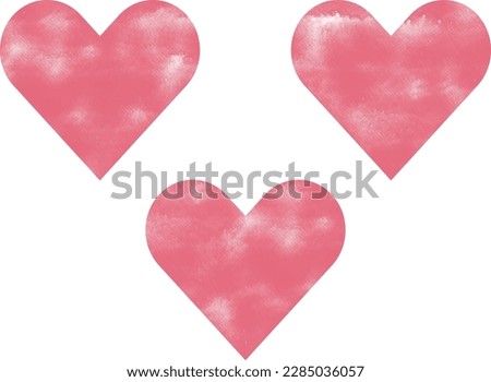 Pierced heart hand painted watercolor illustration. love and romance. valentine's day clipart
